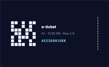 tickets-preview Event ticket QR preview